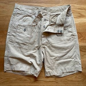Polo Ralph Lauren Belted Military Style Khaki Shorts (32)